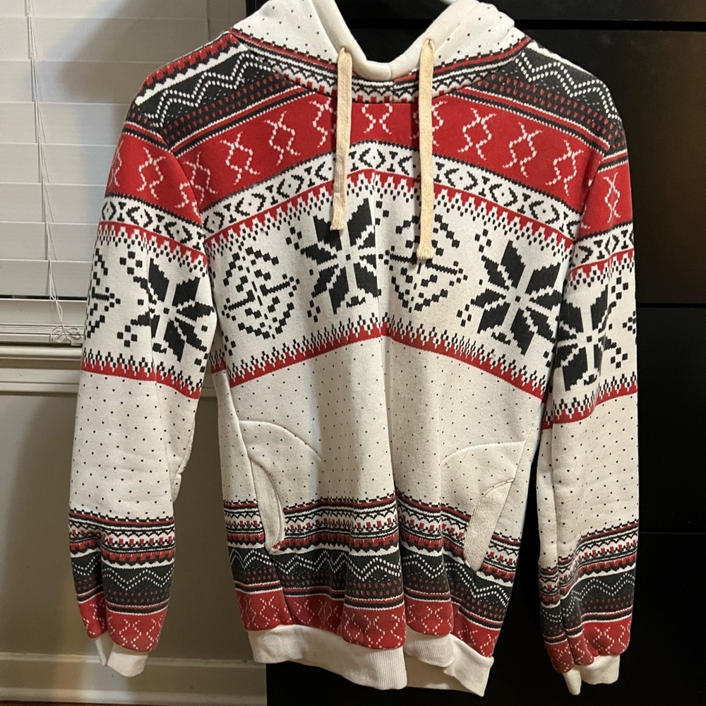 Festive Red and White Women's Sweater